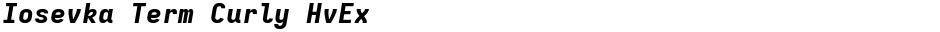 Iosevka Term Curly HvExDemo