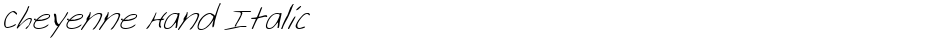Cheyenne Hand ItalicDemo