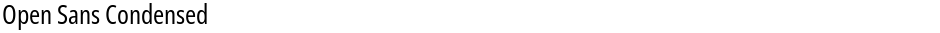 Open Sans CondensedDemo
