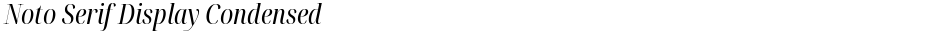Noto Serif Display CondensedDemo