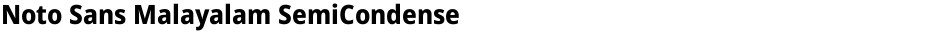 Noto Sans Malayalam SemiCondensed ExtraBoldDemo