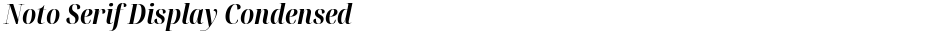 Noto Serif Display CondensedDemo