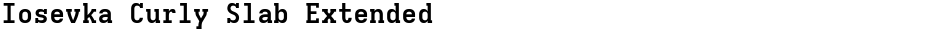 Iosevka Curly Slab ExtendedDemo