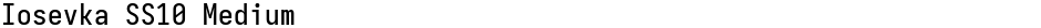 Iosevka SS10 MediumDemo