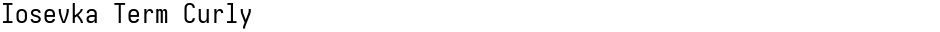 Iosevka Term CurlyDemo