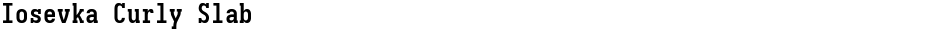 Iosevka Curly SlabDemo