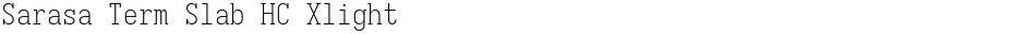 Sarasa Term Slab HC XlightDemo