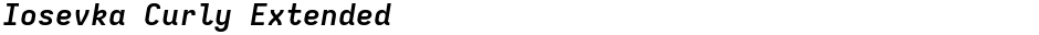 Iosevka Curly ExtendedDemo