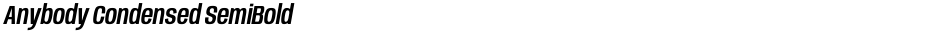 Anybody Condensed SemiBoldDemo