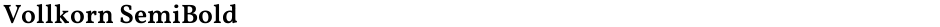 Vollkorn SemiBoldDemo