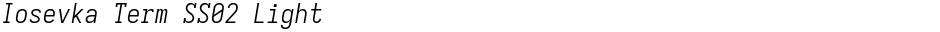 Iosevka Term SS02 LightDemo
