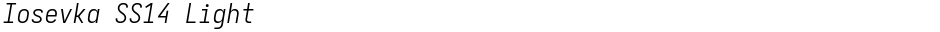 Iosevka SS14 LightDemo