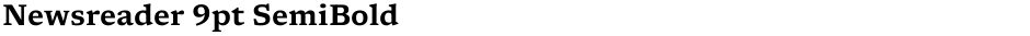 Newsreader 9pt SemiBoldDemo