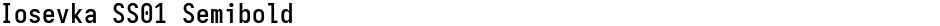 Iosevka SS01 SemiboldDemo