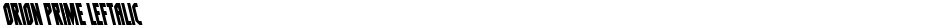 Orion Prime LeftalicDemo