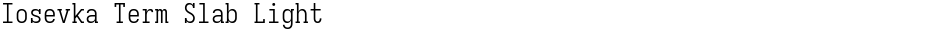 Iosevka Term Slab LightDemo