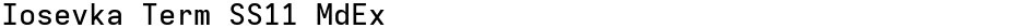 Iosevka Term SS11 MdExDemo