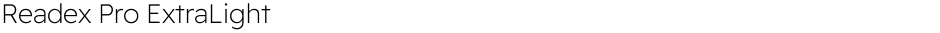 Readex Pro ExtraLightDemo