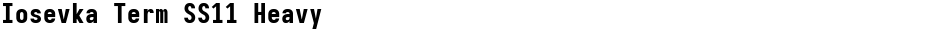 Iosevka Term SS11 HeavyDemo