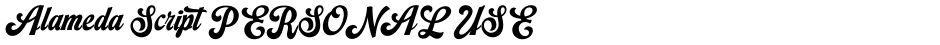 Alameda Script PERSONAL USEDemo