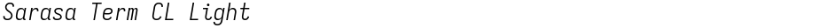Sarasa Term CL LightDemo
