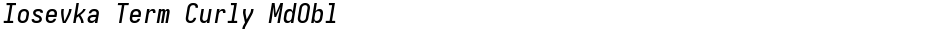 Iosevka Term Curly MdOblDemo