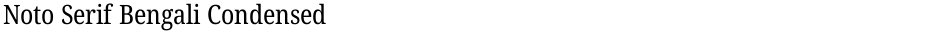 Noto Serif Bengali CondensedDemo