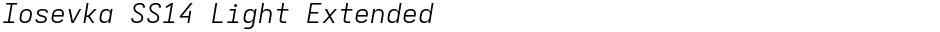 Iosevka SS14 Light ExtendedDemo
