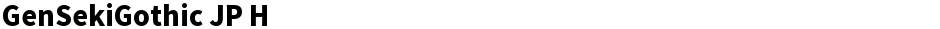 GenSekiGothic JP HDemo