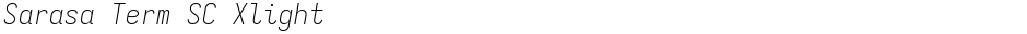 Sarasa Term SC XlightDemo