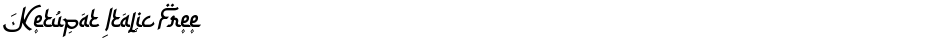Ketupat Italic FreeDemo