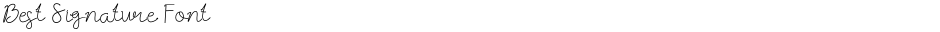 Best Signature FontDemo