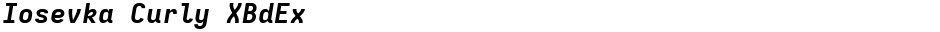 Iosevka Curly XBdExDemo