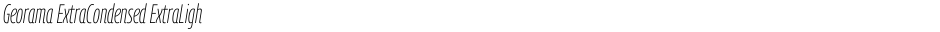 Georama ExtraCondensed ExtraLightDemo