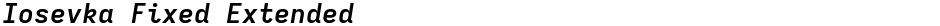 Iosevka Fixed ExtendedDemo