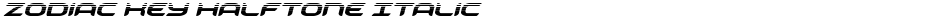 Zodiac Key Halftone ItalicDemo