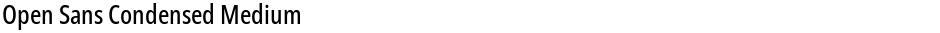 Open Sans Condensed MediumDemo