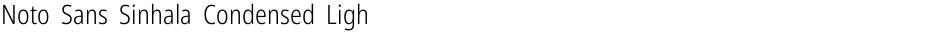 Noto Sans Sinhala Condensed LightDemo