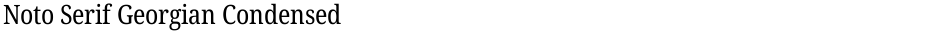 Noto Serif Georgian CondensedDemo