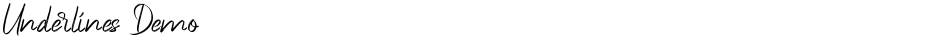 Underlines DemoDemo