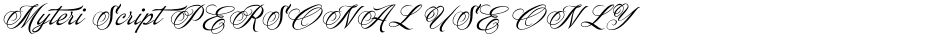 Myteri Script PERSONAL USE ONLYDemo