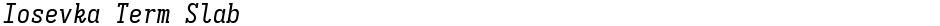 Iosevka Term SlabDemo