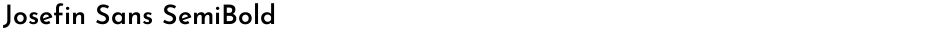 Josefin Sans SemiBoldDemo
