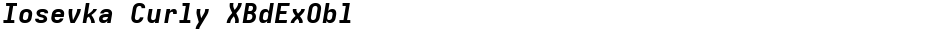 Iosevka Curly XBdExOblDemo
