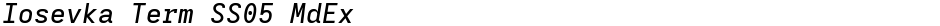 Iosevka Term SS05 MdExDemo