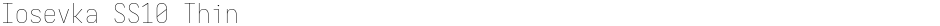 Iosevka SS10 ThinDemo