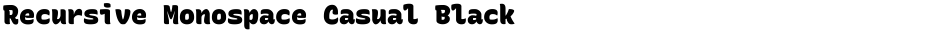 Recursive Monospace Casual BlackDemo