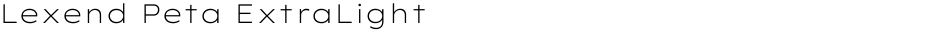 Lexend Peta ExtraLightDemo