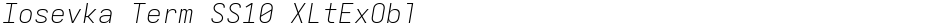 Iosevka Term SS10 XLtExOblDemo