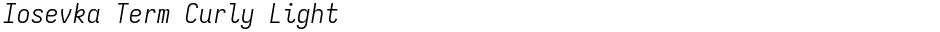 Iosevka Term Curly LightDemo